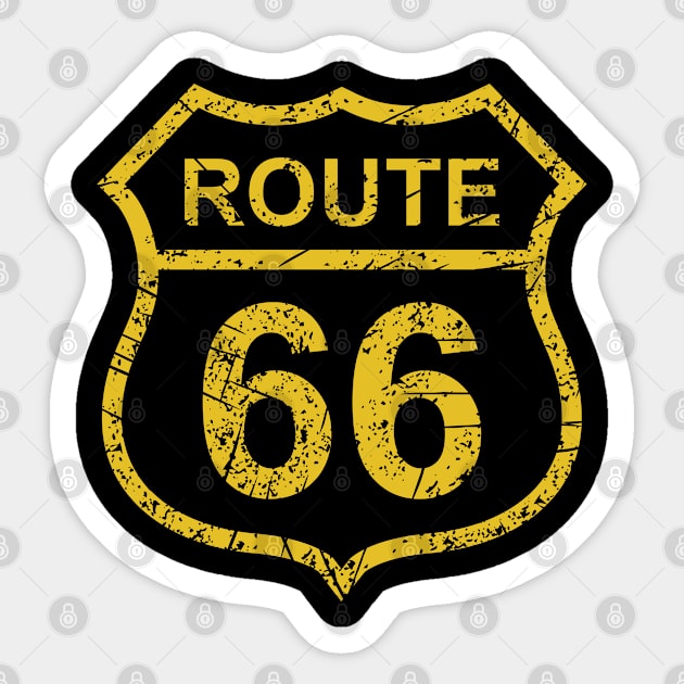 Route 66 Vintage Sticker by Timeless Chaos